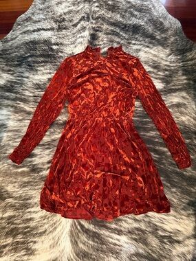 Banana Republic Deep Red Satin & Velvet Camisole